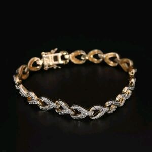 PRIME ART & JEWEL 7mm Diamond Gold Tennis Bracelet